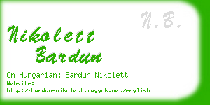 nikolett bardun business card